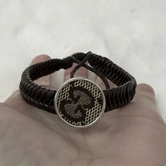Gucci upcycled Brown Woven Bracelet - Picture 2 of 4
